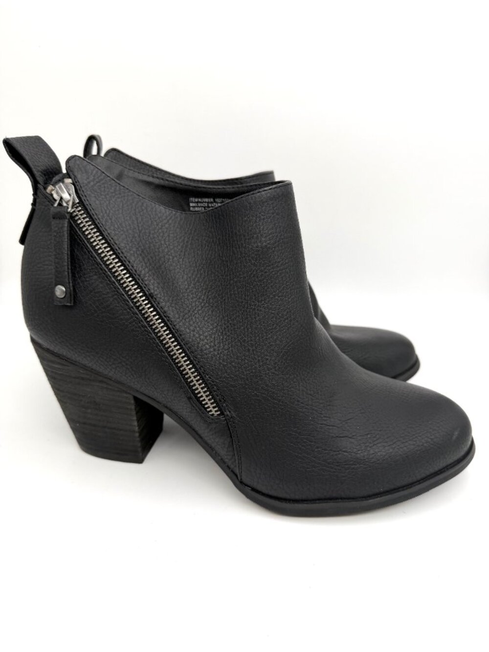 New Torrid Black Faux Leather Ankle Boots - Size 11WW